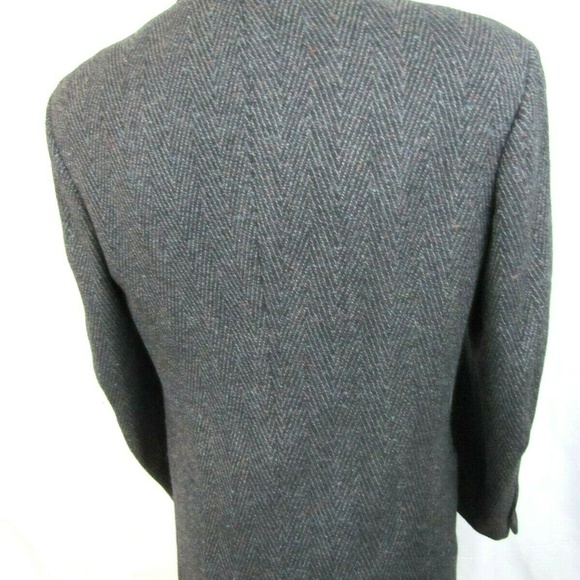 80s GIVENCHY 40R Charcoal Gray Flecked Wool Blazer - Picture 6 of 8